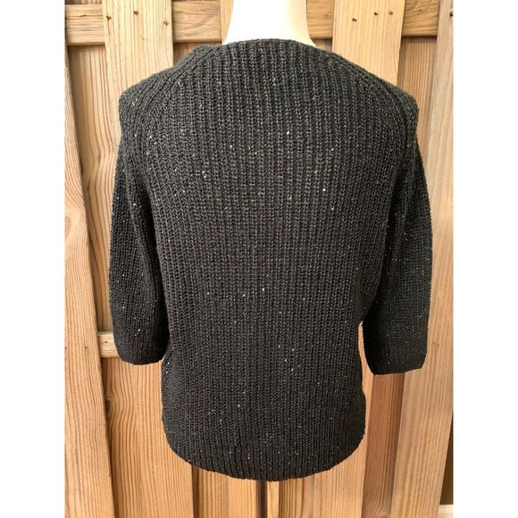 Zara Black Sequin Sweater Womens S - Picture 5 of 7
